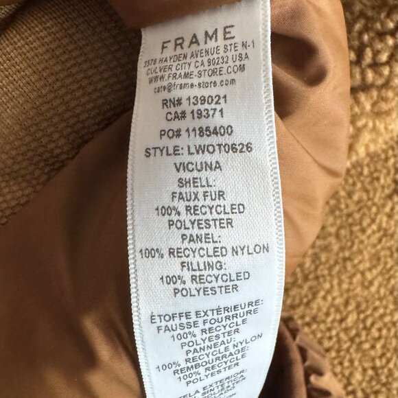 NWT Frame Fleece Mix Half Zip Pullover in Vicuna Brown Size XS - Picture 8 of 9